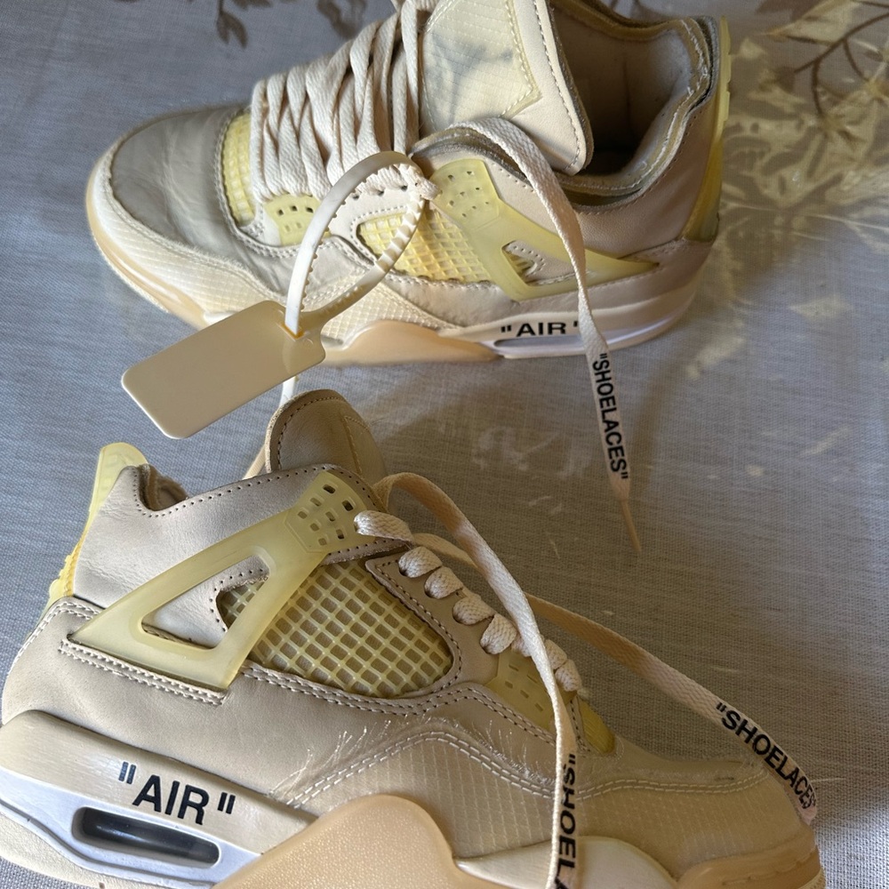 Nike Women's Athletic Shoes - Cream and Yellow